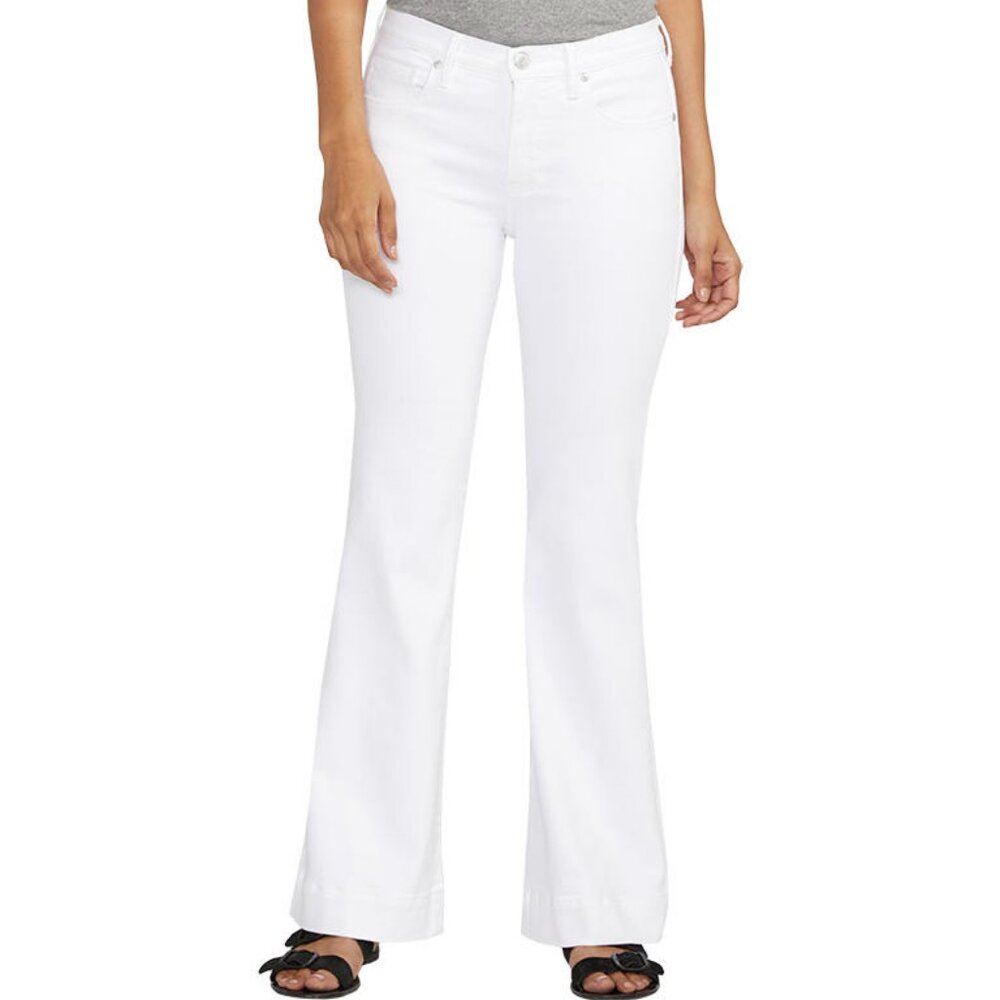 NWT Jag Kait Mid Rise Flare White Jean